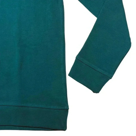 Tasso Elba 1/4 Zip Teal Green Cotton Blend Size Medium - Picture 6 of 11